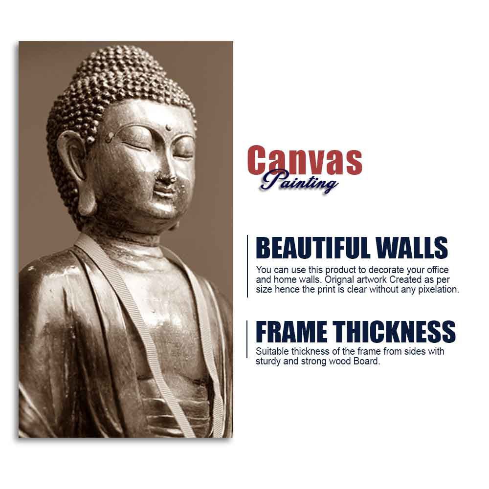 Sculpture of God Buddha Canvas Wall Painting - Decor Smart