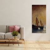 Sea Ships with Fishermen Canvas Wall Painting - Decor Smart