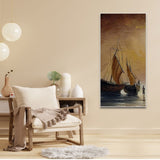 Sea Ships with Fishermen Canvas Wall Painting - Decor Smart