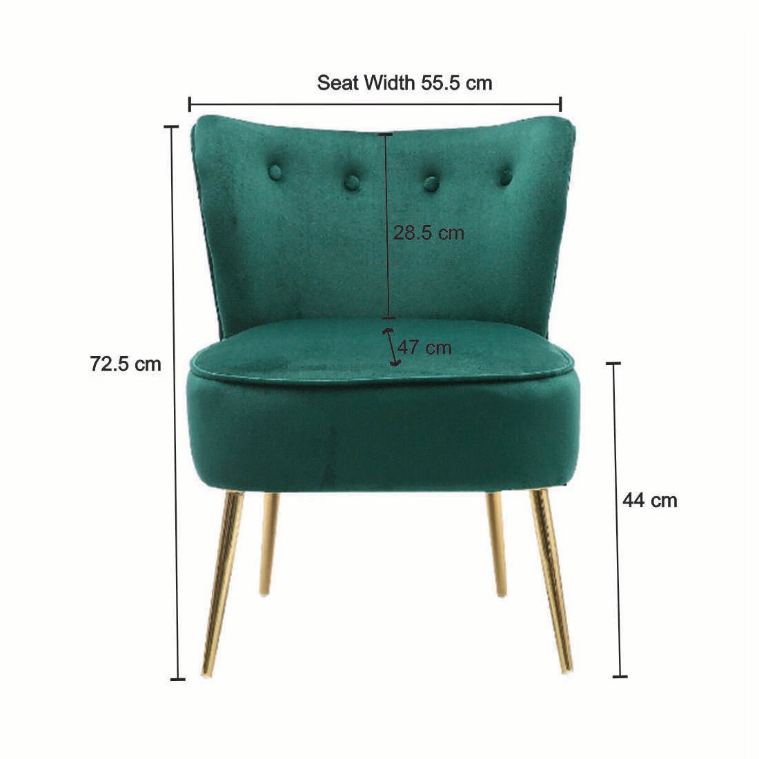 Seagreen Deep Cushioning Comfy Plush Velvet Lounge Chair - Decor Smart