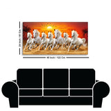 Seven Horses Running at Sunrise Premium Canvas Wall Painting - Decor Smart