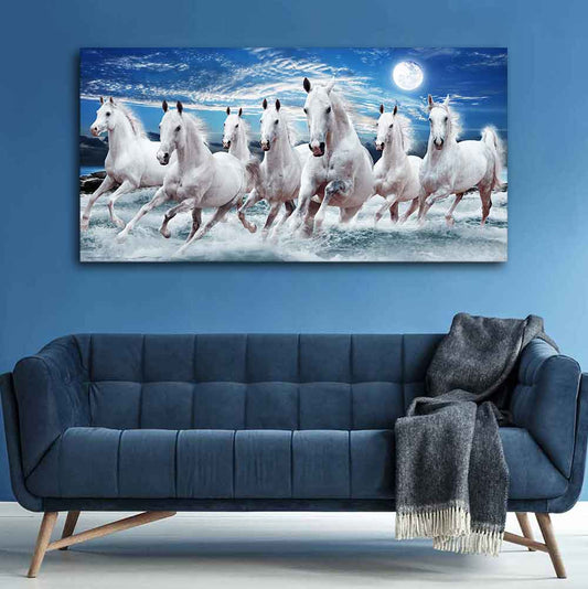 Seven Running Horses in Water – Dynamic Wall Art by Decor Smart