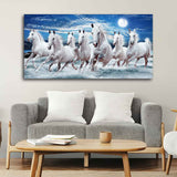 Seven Running Horses Wall Painting in Water