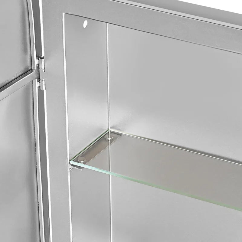 Sharp Grey Edge Hexagon Mirror Cabinet for Contemporary Spaces