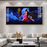 Shiv Shakti Premium Acrylic Floating Wall Painting - Decor Smart