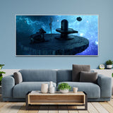 Shiva Lingam and Nandhi Statue Canvas Wall Painting - Decor Smart