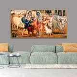 Shree Krishna with Balram Canvas Wall Painting - Decor Smart