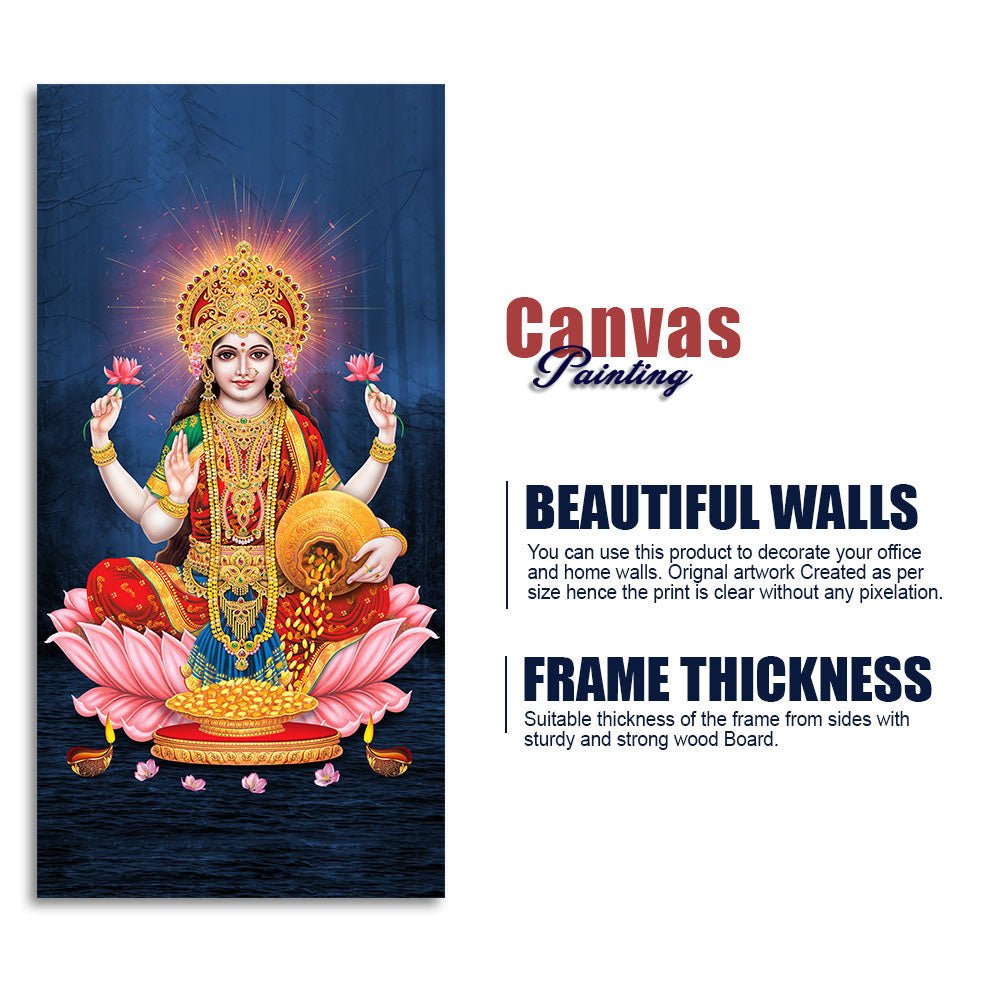 Shree Laxmi Mata Canvas Wall Painting - Decor Smart
