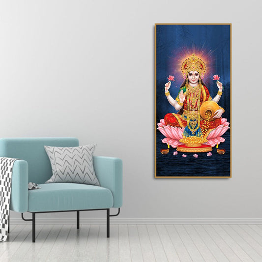 Shree Laxmi Mata Canvas Wall Painting - Decor Smart