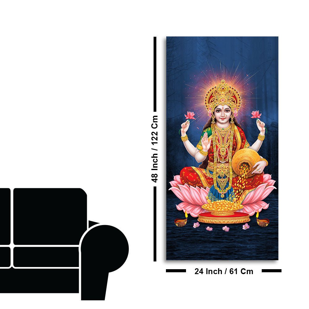 Shree Laxmi Mata Canvas Wall Painting - Decor Smart