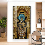 Shree Venkateswara Swamy Premium Acrylic Floating Vertical Wall Painting - Decor Smart