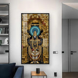 Shree Venkateswara Swamy Premium Acrylic Floating Vertical Wall Painting - Decor Smart