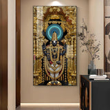 Shree Venkateswara Swamy Premium Acrylic Floating Vertical Wall Painting - Decor Smart