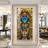 Shree Venkateswara Swamy Premium Acrylic Floating Vertical Wall Painting - Decor Smart