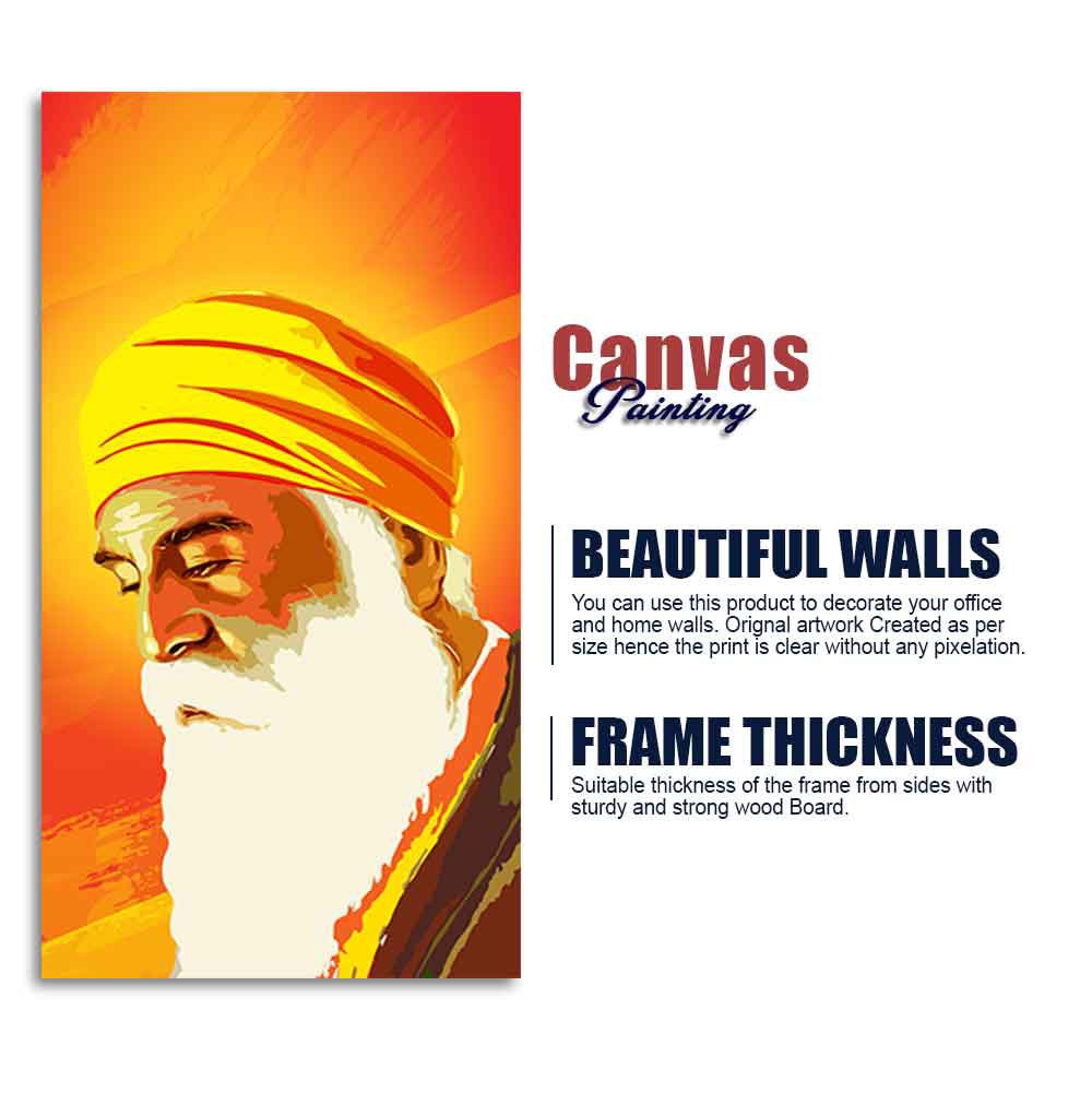 Shri Guru Nanak Dev Canvas Wall Painting - Decor Smart