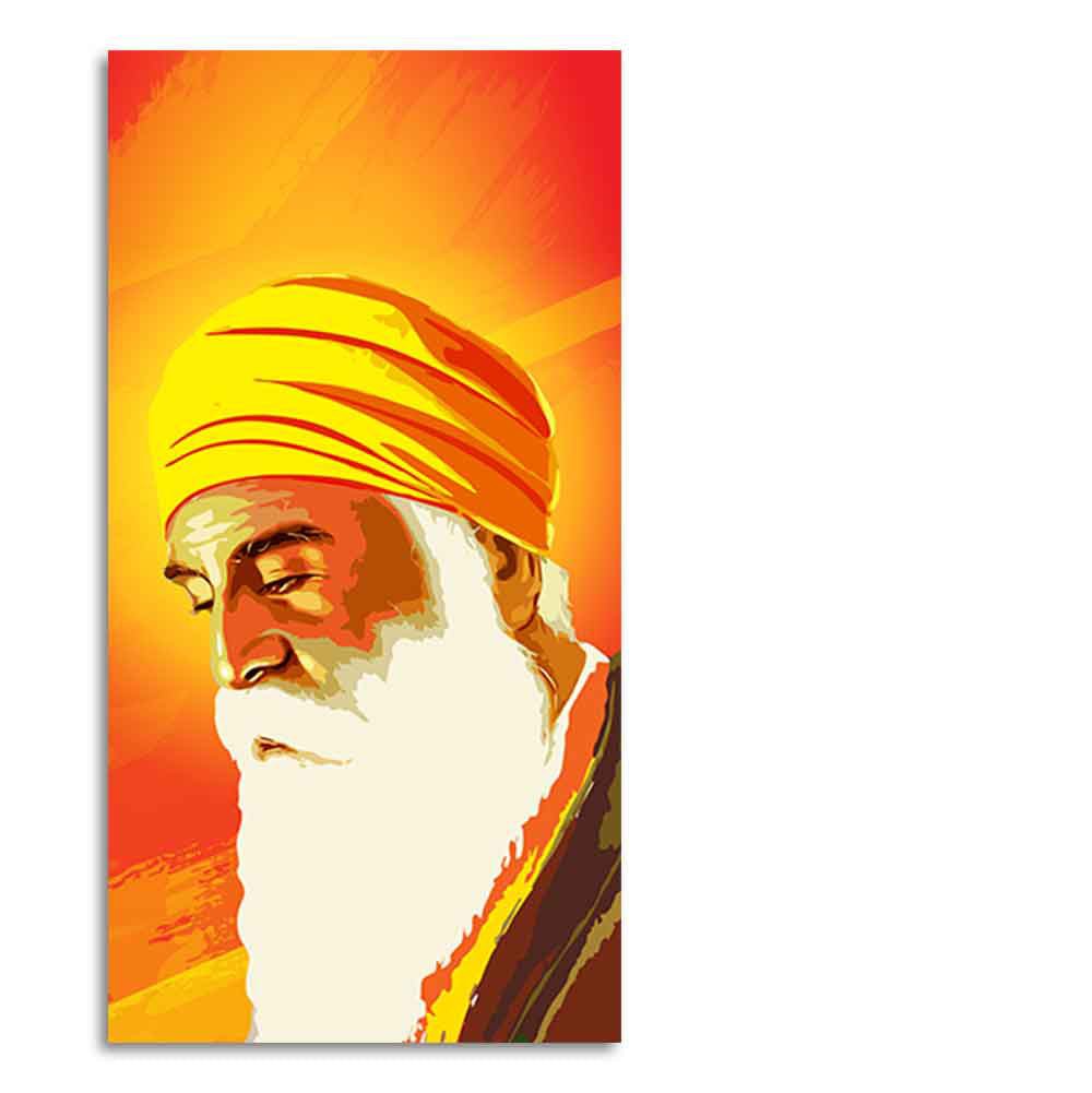 Shri Guru Nanak Dev Canvas Wall Painting - Decor Smart