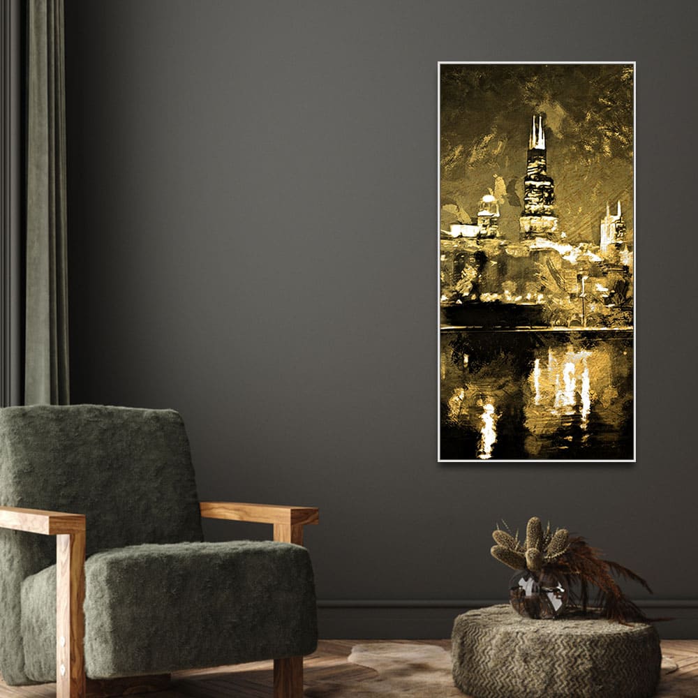 Skyline Night view Canvas Wall Painting - Decor Smart