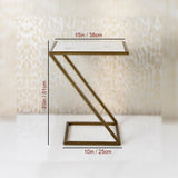 Slanting Chic Premium Metal Side Table - Decor Smart