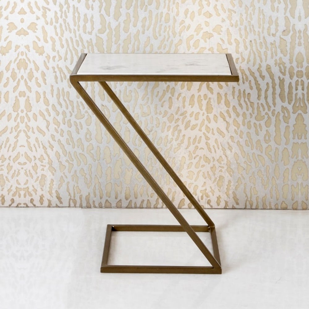 Slanting Chic Premium Metal Side Table - Decor Smart