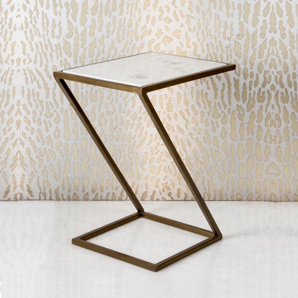 Slanting Chic Premium Metal Side Table - Decor Smart