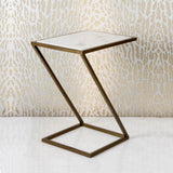 Slanting Chic Premium Metal Side Table - Decor Smart