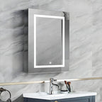 Sleek Reflective LED Cabinet Mirror for Bathroom with Hidden Storage