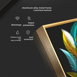 Sparkling Feathers Premium Acrylic Floating Vertical Wall Painting - Decor Smart