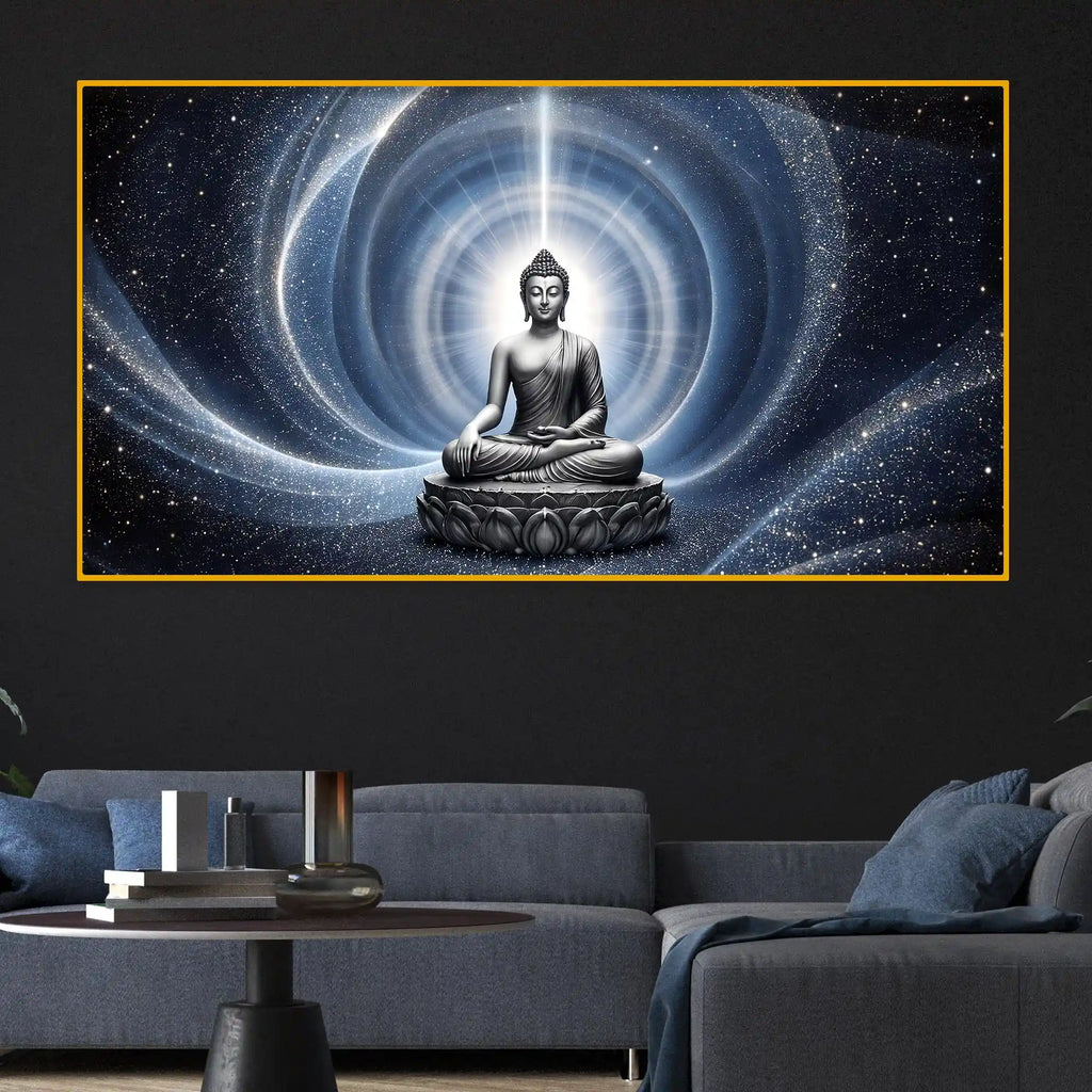 Spiritual Buddha Meditation Crystal Glass Painting