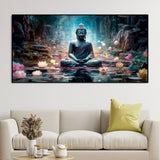 Spiritual Buddha Statue Premium Canvas Wall Painting - Decor Smart
