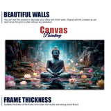 Spiritual Buddha Statue Premium Canvas Wall Painting - Decor Smart