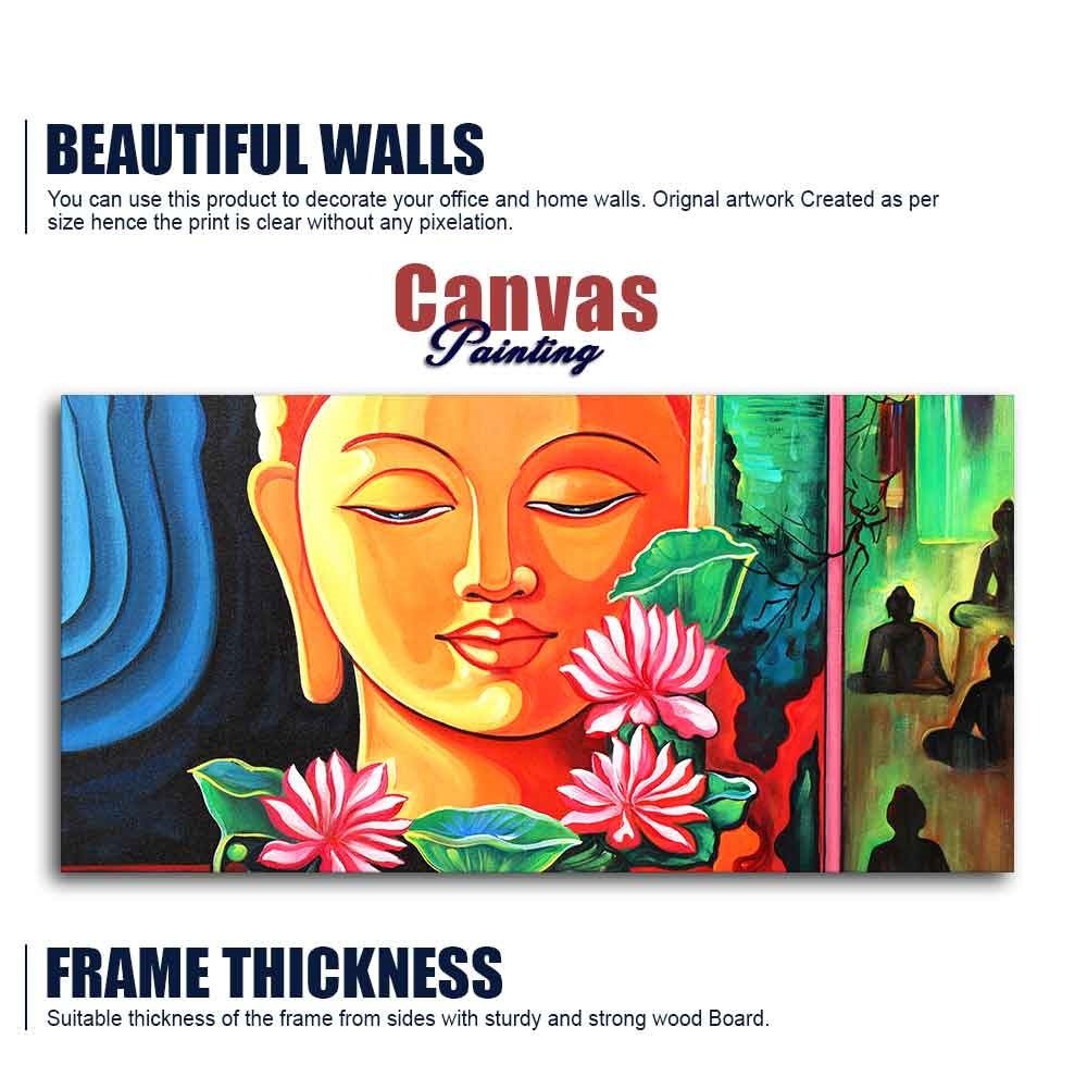 Spiritual Gautam Buddha Wall Painting - Decor Smart