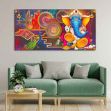 Spiritual God Ganesha Canvas Wall Painting - Decor Smart