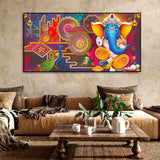 Spiritual God Ganesha Canvas Wall Painting - Decor Smart