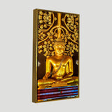 Spiritual Golden Gautam Buddha Premium Canvas Wall Painting - Decor Smart