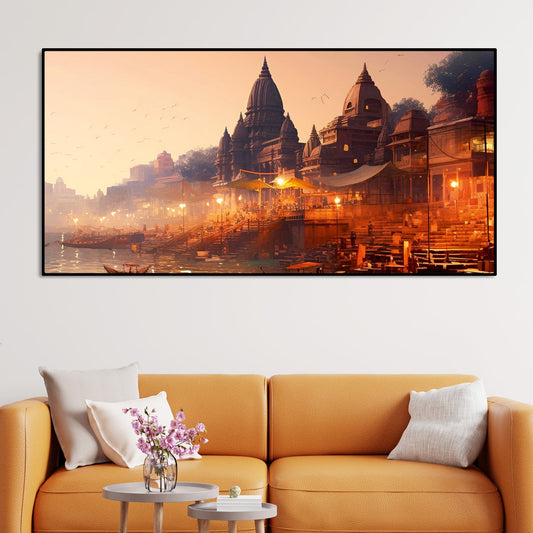 Spiritual Hub City Varanasi Canvas Wall Painting – Decor Smart