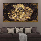 Spiritual Lord Krishna Crystal Glass Wall Painting for Home Temple Décor
