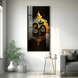 Spiritual OM Premium Acrylic Floating Vertical Wall Painting - Decor Smart