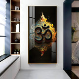 Spiritual OM Premium Acrylic Floating Vertical Wall Painting - Decor Smart