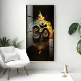 Spiritual OM Premium Acrylic Floating Vertical Wall Painting - Decor Smart