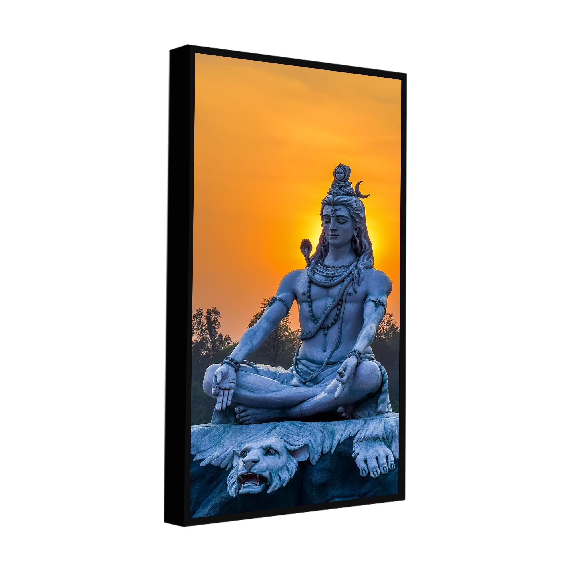 Spiritual Wall Painting of Lord Shiva Statue - Decor Smart
