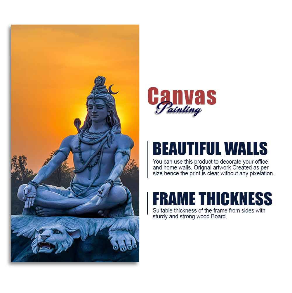 Spiritual Wall Painting of Lord Shiva Statue - Decor Smart