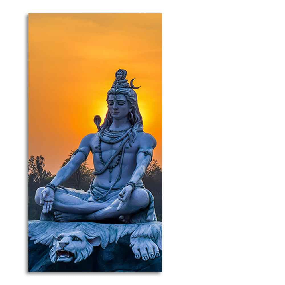 Spiritual Wall Painting of Lord Shiva Statue - Decor Smart