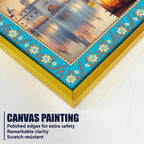 Sri Harmandir Sahib Gurdwara Floral Border Canvas Wall Painting