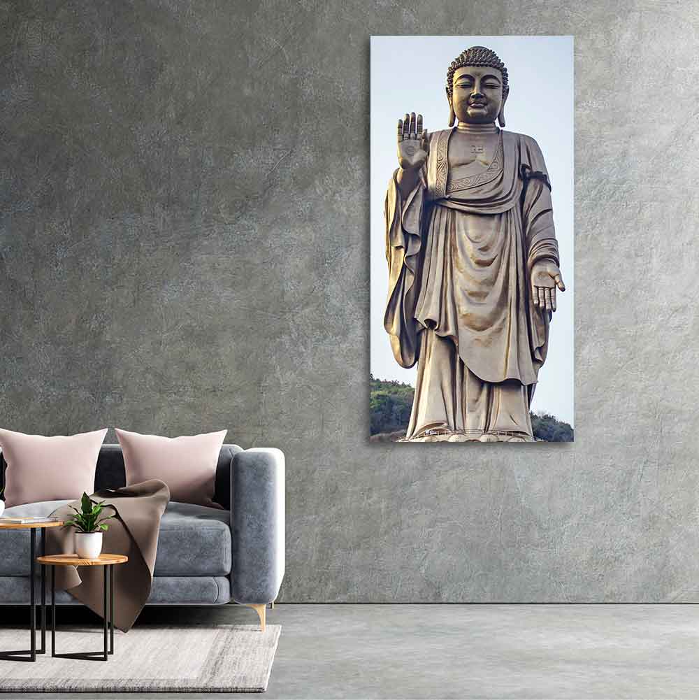 Statue of Gautam Buddha Canvas Wall Painting - Decor Smart