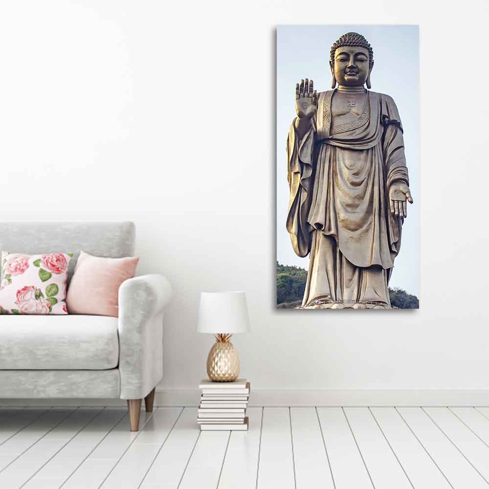 Statue of Gautam Buddha Canvas Wall Painting - Decor Smart