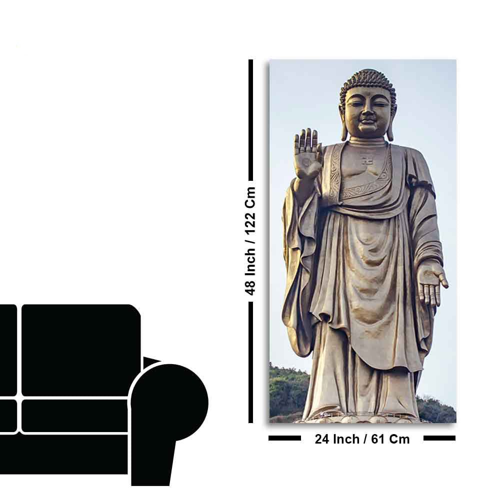 Statue of Gautam Buddha Canvas Wall Painting - Decor Smart