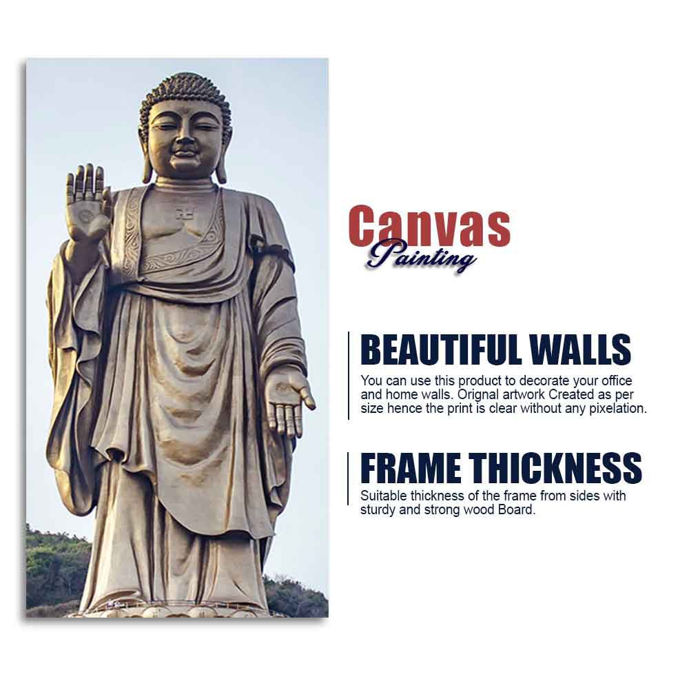 Statue of Gautam Buddha Canvas Wall Painting - Decor Smart