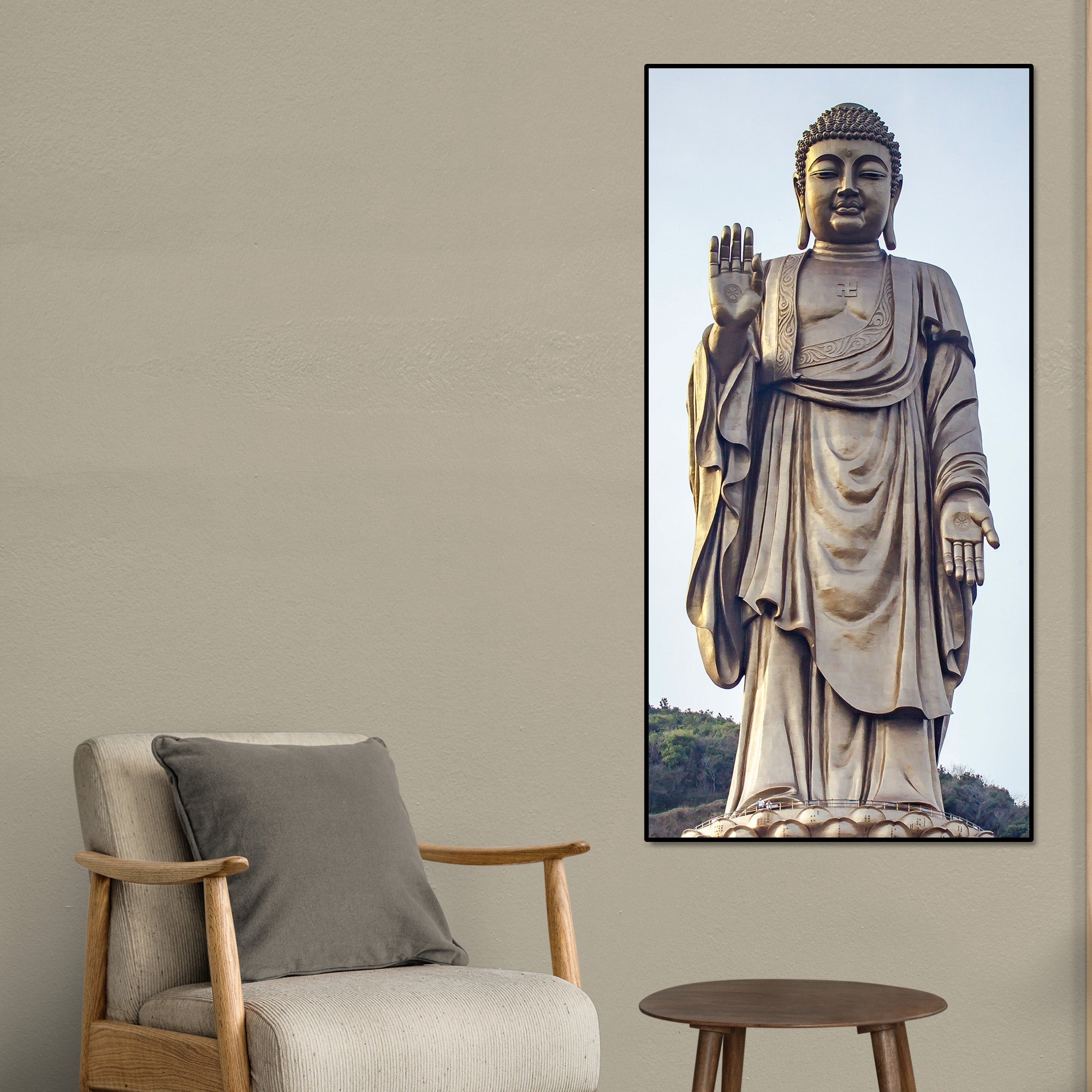 Statue of Gautam Buddha Canvas Wall Painting - Decor Smart