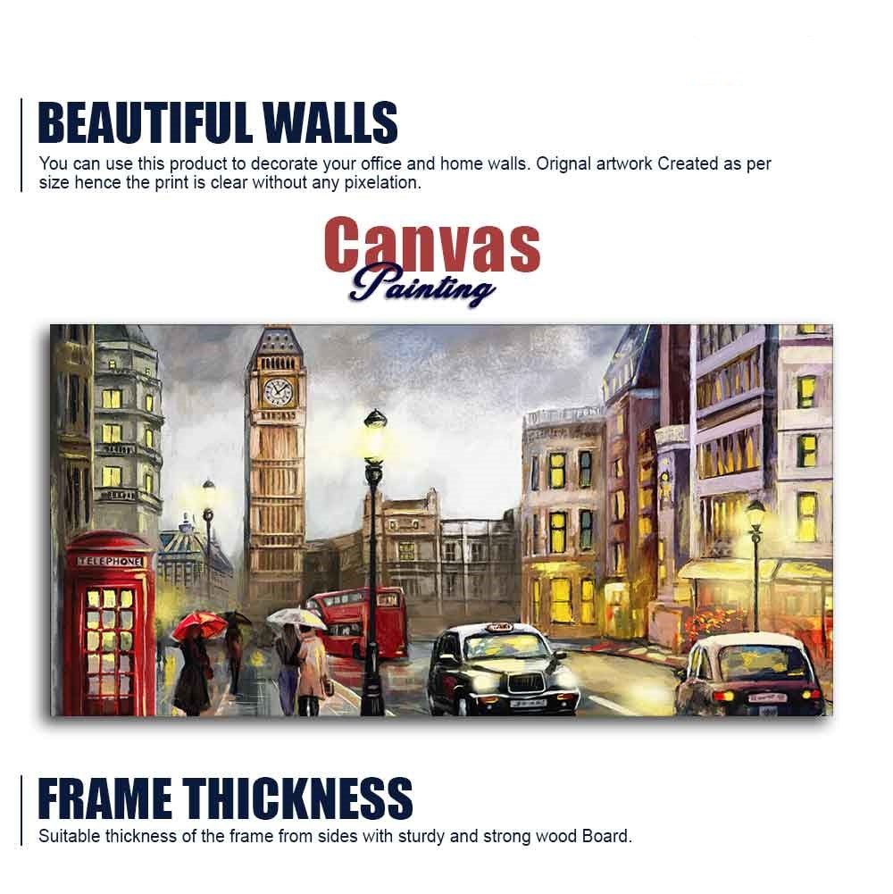 Street view of London Premium Wall Painting - Decor Smart