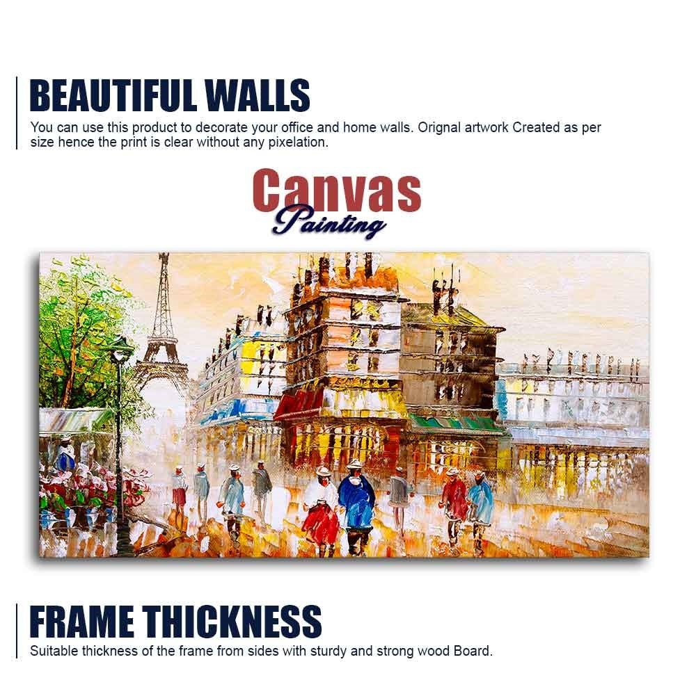 Street View of Paris Premium Wall Painting - Decor Smart